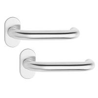 Ручкы на розетте METAL-BUD Jowisz (овальная) нержавеющая сталь